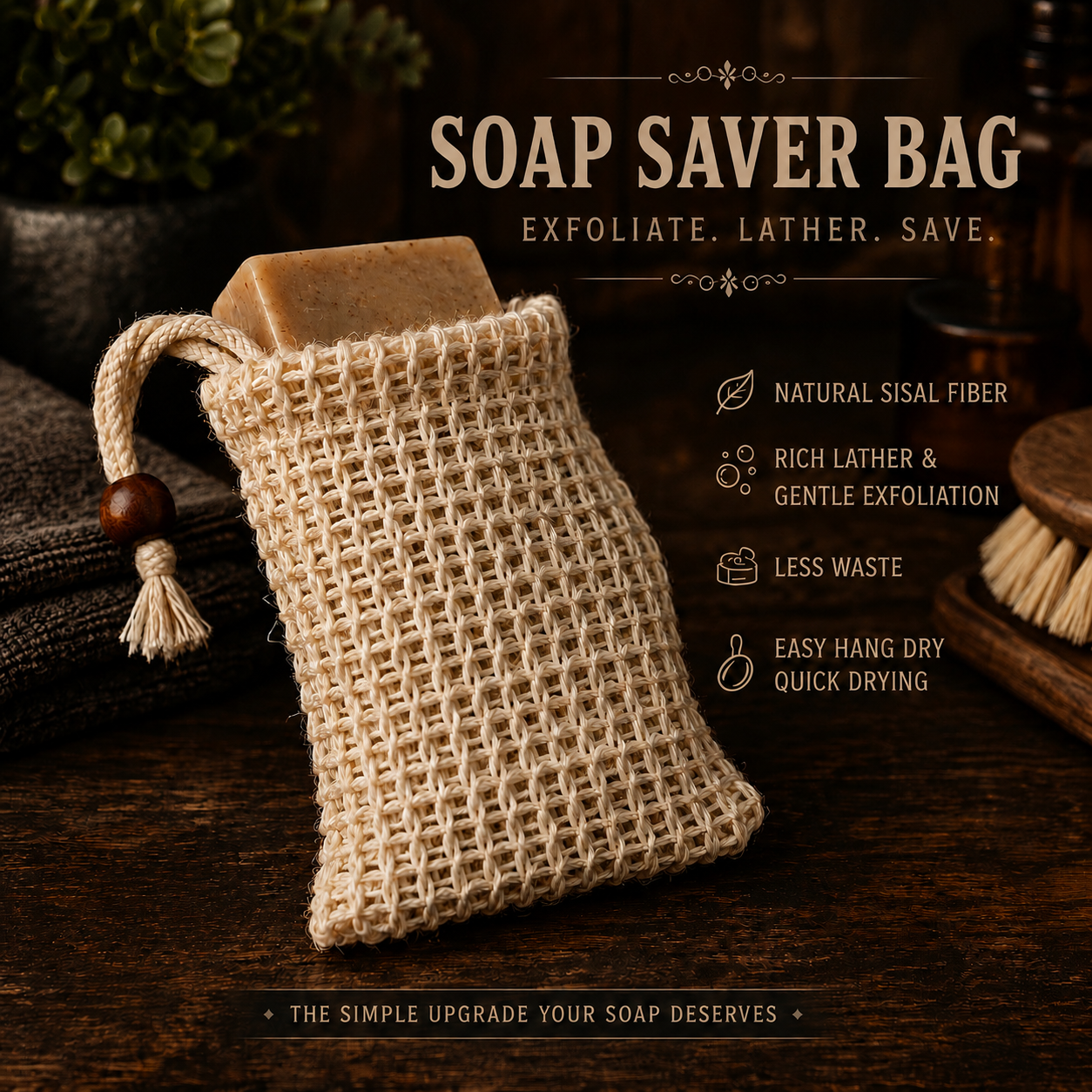 Sisal Soap Saver Bag