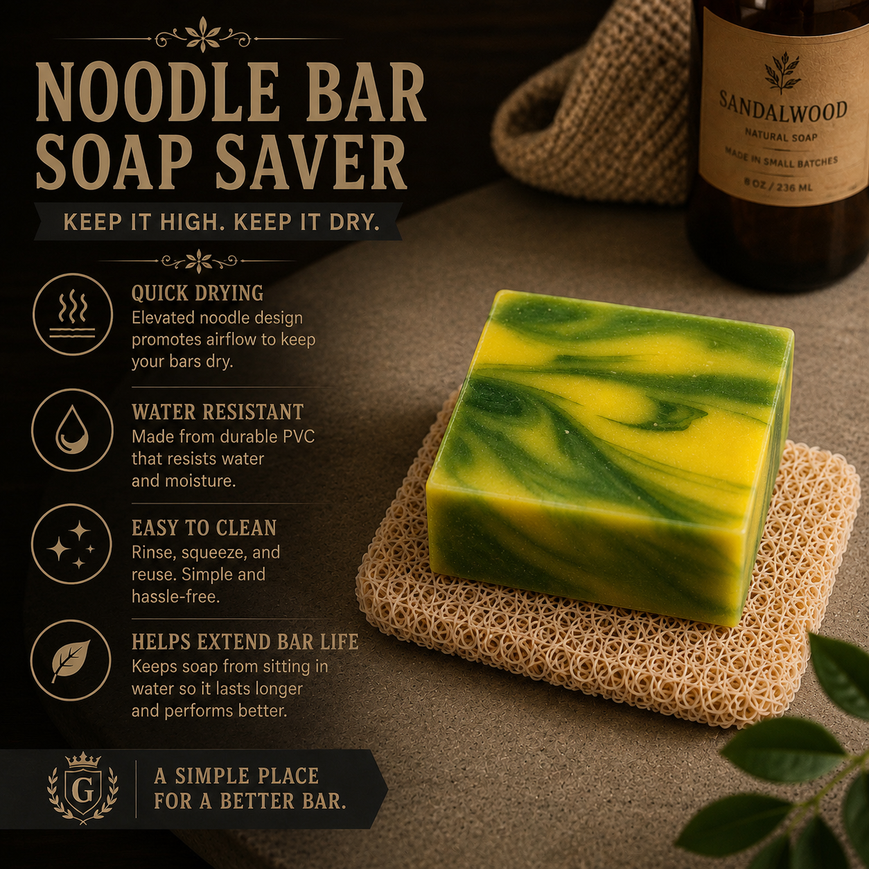Noodle Soap Saver Dish