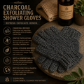 Charcoal Exfoliating Shower Gloves